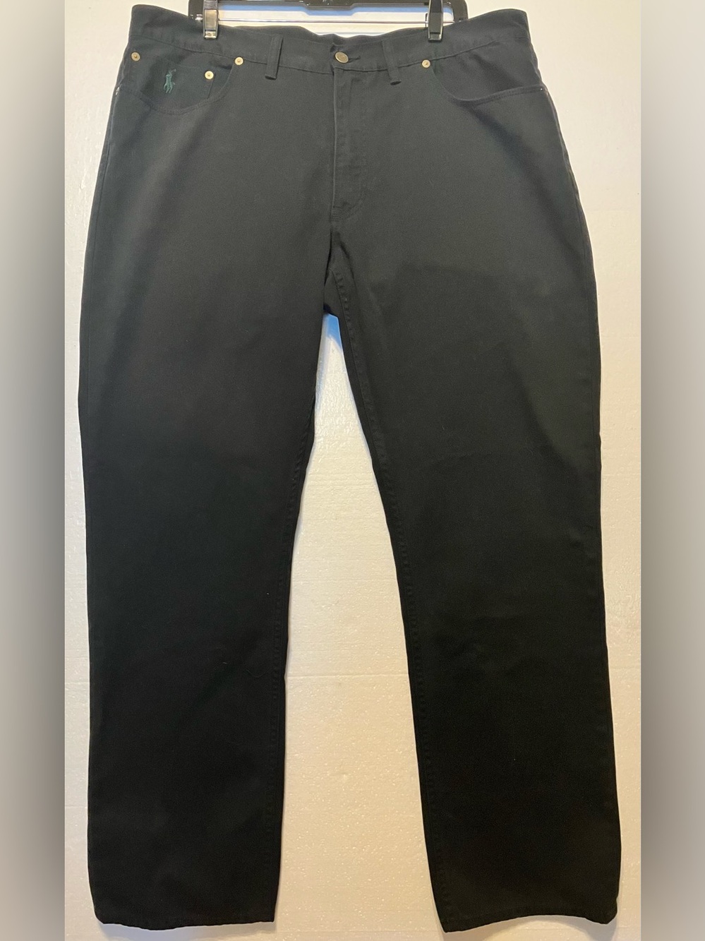 Black Men’s 40/32 Ralph LaurenJeans with Subtle Green Polo Logo